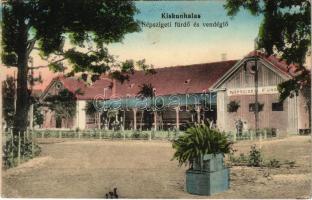 1913 Kiskunhalas, Népszigeti fürdő és vendéglő
