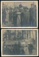 cca 1930-1940 Egyiptom, 2 db fotó (rajtuk cserkészek, szerzetesek), 18x13 cm