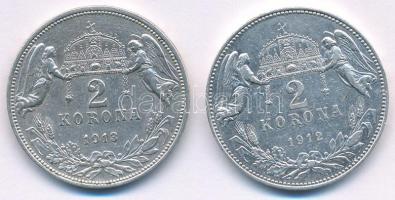 1912-1913KB 2K Ag "Ferenc József" (2xklf) T:XF,VF
Adamo K6