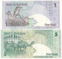 Katar DN 1R + 5R T:F szép papír
Qatar ND 1 Riyal + 5 Riyal C:F fine paper