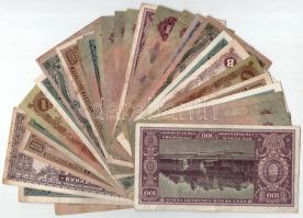 29db vegyes pengő bankjegy T:F,VG