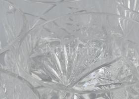 Kristály whiskey pohár szett, ólomkristály, jelzés nélkül, hibátlan, m: 10 cm