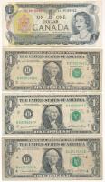 Kanada 1973. 1$ + Amerikai Egyesült Államok 1969D-1985. 1$ (3xklf) T:F Canada 1973. 1 Dollar + USA 1969D-1985. 1 Dollar (3xdiff) C:F