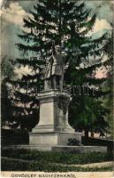 1910 Nagycenk, Cenk, Czenk, Zinkendorf; Széchenyi szobor. Mühl Mihály kiadása (ázott / wet damage)