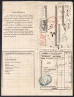 1855 Bécs (Wien), német nyelvű fuvarlevél Pestre (Kaiser-Ferdinand-Nordbahn)