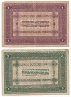 Olaszország / Velence / Osztrák-magyar megszállás 1918. 1L + 2L T:F Italy / Venice / Austro-Hungaria...