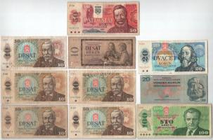 Csehszlovákia 1960-1989. 10db vegyes bankjegy T:vegyes Czechoslovakia 1960-1989. 10pcs of mixed banknotes C:mixed