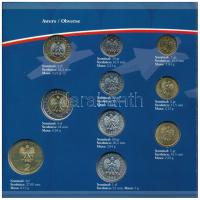 Lengyelország 1995-2004. 1gr-5Zl (10xklf) forgalmi összeállítás karton dísztokban, közte 2004. 2Zl &...