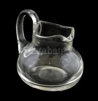 Hutaüveg tejszínkiöntő, jelzés nélkül, hibátlan, m: 6 cm