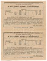 Budapest 1949. "XIII. Állami Sorsjáték" A és B fél sorsjegy egyben, vízjeles papíron T:XF ...