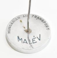 Aeroklub DDR asztali zászló, MALÉV zászlótartón, m: 30 cm