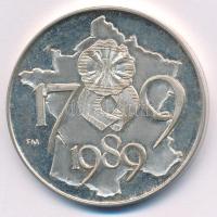 Fritz Mihály (1947-) 1989. "MÉE Szeged / Francia Forradalom 1789-1989" peremén jelzett Ag ...