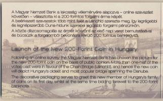 2009. 200Ft elsőnapi veret + 200Ft bankjegy "Búcsú a 200Ft-os bankjegytől" díszcsomagolásb...