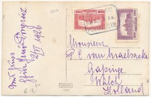 1926 Bashalom (Tiszaeszlár), Pongrácz kastély kápolnája, Gróf Pongrácz Jenő lovas szánon télen + saj...