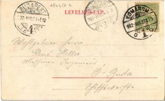 1902 Komárom, Komárno; Kőszűz a várban. Czike Dénes kiadása / Steinerner Jungfrau / castle, monument...