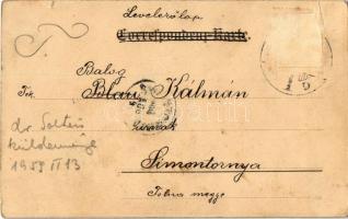 1900 Komárom, Komárno; Új (külső) várkapu. Schönwald Tivadar kiadása / castle gate (szakadás / tear)