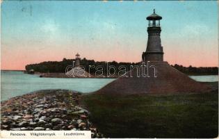 1912 Pancsova, Pancevo; Világítótornyok / Leuchttürme / lighthouses (kopott sarkak / worn corners)