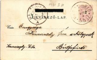 1898 (Vorläufer) Kassa, Kosice; Kossuth Lajos utca, Fő utca, Csermelyvölgyi kioszk, Hernád híd és ré...