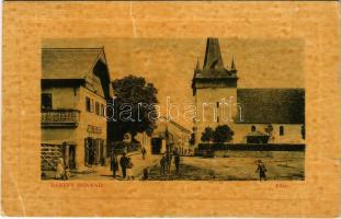 1911 Bánffyhunyad, Huedin; Fő tér, Református templom, Kováltsik József üzlete. W.L. Bp. 7079. 1910-13. Csoma Sándor kiadása / main square, Calvinist church, shop (EK)