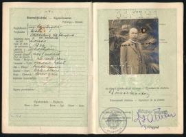 1934 Bp., Magyar Királyság által kiállított fényképes útlevél / Hungarian passport