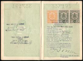 1934 Bp., Magyar Királyság által kiállított fényképes útlevél / Hungarian passport