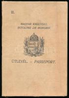 1934 Bp., Magyar Királyság által kiállított fényképes útlevél / Hungarian passport