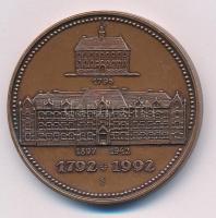 Soltra Elemér (1922-2013) 1992. Kétszáz éves a csurgói gimnázium egyoldalas bronz emlékérem (42,5mm)...
