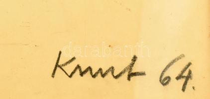 Kunt Ernő (1920-1994): Emlékezés egy tulipáncsokorra, 1964. Fametszet, papír, jelezve jobbra lent. Ü...