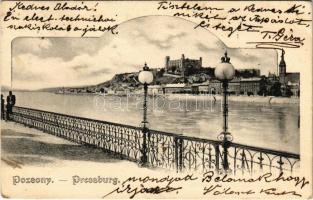 1903 Pozsony, Pressburg, Bratislava; vár. Verlag "Bediene dich allein" / castle (EB)