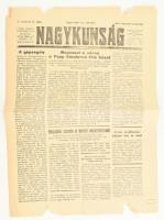 1943 A Nagykunság című újság III. évfolyamának 87. száma