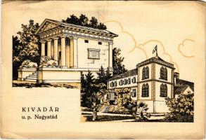 1937 Kivadár (Nagyatád), Gróf Somssich kastély és mauzóleum. Hátoldalon Somssich Mária levele (fa)