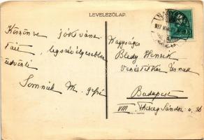 1937 Kivadár (Nagyatád), Gróf Somssich kastély és mauzóleum. Hátoldalon Somssich Mária levele (fa)