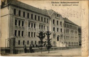 1913 Székelykeresztúr, Kristur, Cristuru Secuiesc; M. kir. állami tanítóképző intézet. Ifj. Szemerjay Károly kiadása / teachers' training institute (EK)