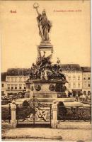 Arad, A tizenhárom vértanú szobra, Herbstein Mór, Schwarz Testvérek üzlete, kávéház / statue, monument, shops, café