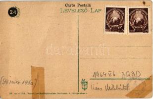 Arad, Vértanú szobor, Schwarz Testvérek, Weigl, Bogsán és Iványi, Kovács üzlete. Vasúti levelezőlapá...