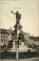 1913 Arad, Vértanú szobor, Seelinger, Hubert J. és Társa üzlete. Ifj. Klein Mór kiadása / statue, monument, shops (fl)