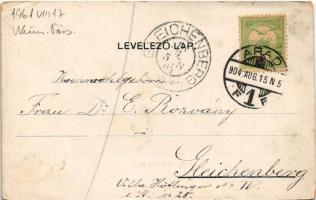 1904 Arad, Szabadság tér, piac / square, market (fa)