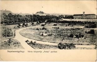 Sepsiszentgyörgy, Sfantu Gheorghe; Város központja, Potsa park. Benkő M. kiadása / park (EB)