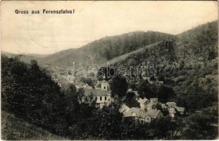 1909 Ferencfalva, Franzdorf, Valiug (Resicabánya, Resita); látkép. S. Getini kiadása / general view (EK)