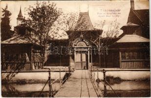 Szamosújvár, Gherla; Bényei kert, kávéház és nyári mulatóhely / café and restaurant, garden, summer venue + &quot;1940 Beszterce visszatért&quot; &quot;1940 Szamosújvár visszatért&quot; &quot;1940 Kolozsvár visszatért&quot; So. Stpl. (ázott sarkak / wet corners)