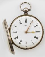 Ezüst (Ag) antik angol zsebóra, spindlis szerkezettel, nem jár, kulcs nélkül. Jelzett szerkezet: Ben...