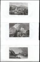 cca 1830-40 20 db külföldi tájkép, városkép (Lausanne, Thun, Godesberg bei Bonn, Cadiz stb.), Meyer&...