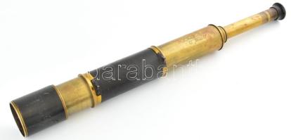 K. Fritsch-Prokesch bécsi réz távcső, szép állapotban, jelzéssel, h: 49 cm