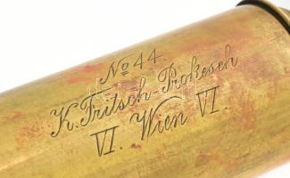 K. Fritsch-Prokesch bécsi réz távcső, szép állapotban, jelzéssel, h: 49 cm