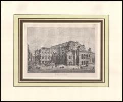 cca 1870-1890 Bécs, 3 db városkép. Rotációs fametszet, papír. Paszpartuban. 19x12,5 cm körüli méretb...