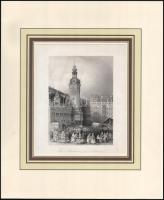 Albert Henry Payne (1812-1902): A városháza Lipcsében (Das Rathaus in Leipzig). Acélmetszet, papír. Jelzett a metszeten. Paszpartuban. 16x11,5 cm.