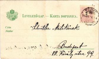 1899 (Vorläufer) Fiume, Rijeka; Tersatto / Trsat church. Art Nouveau, floral, litho (fl)