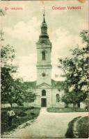 1907 Verbóc, Vrbovce; Evangélikus templom. Rosenbaum Bernát kiadása / Lutheran church (fl)