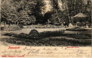 1904 Temesvár, Timisoara; Városliget részlet. Mangold kiadása / park (felszíni sérülés / surface damage)