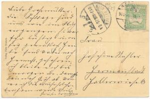 1910 Segesvár, Schässburg, Sighisoara; Marktplatz / Piac tér, üzletek. Fritz Teutsch / market square...